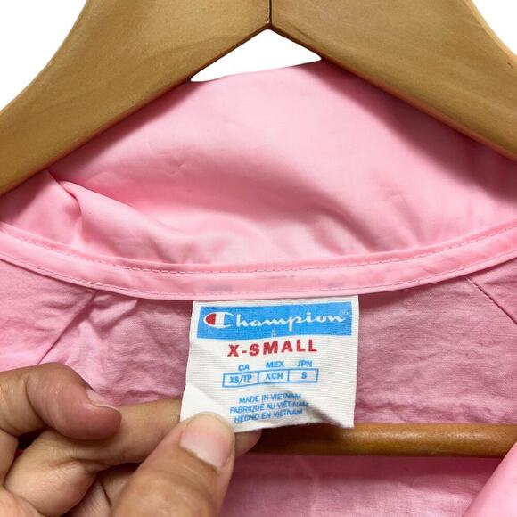 Champion Pink Cropped Windbreaker Jacket Size XS - Picture 4 of 8